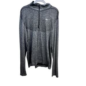 Nike Men's Gray Dri-Fit Long Sleeve Modern Fit Golf Polo Shirt Size Large